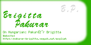 brigitta pakurar business card